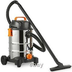 VonHaus Wet and Dry Vacuum Cleaner 1250W 30L Bagless Vac with Blower Function