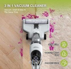 Wet And Dry Cordless Vacuum Cleaner, Hard Floor Cleaner Multi-Surface Upright