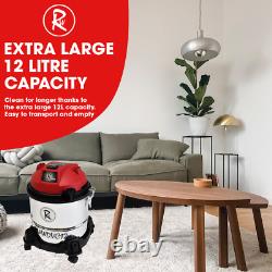 Wet And Dry Vacuum Cleaner 12L RocwooD Stainless Steel 500W 230V Blowing