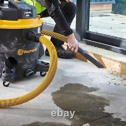 Wet and Dry Vacuum 45L 1200W L Class Dust Extractor HEPA 13 Heavy Duty Vacmaster