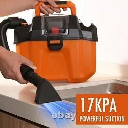 Wet and Dry Vacuum Cleaner, 10L Powerful Max 17KPa Cordless Shop Vacuum