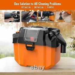 Wet and Dry Vacuum Cleaner, 10L Powerful Max 17KPa Cordless Shop Vacuum with Blo