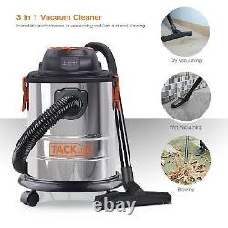 Wet and Dry Vacuum Cleaner 3 in 1 Stainless, 18.9L Capacity 1000 Watts Blower